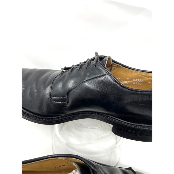 Allen Edmonds Warton Derby Oxford Black Leather Size 11 Dainite Soles - Picture 4 of 15